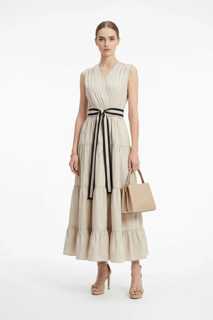 Isabella Tiered Maxi Vestido - Reina Diaz