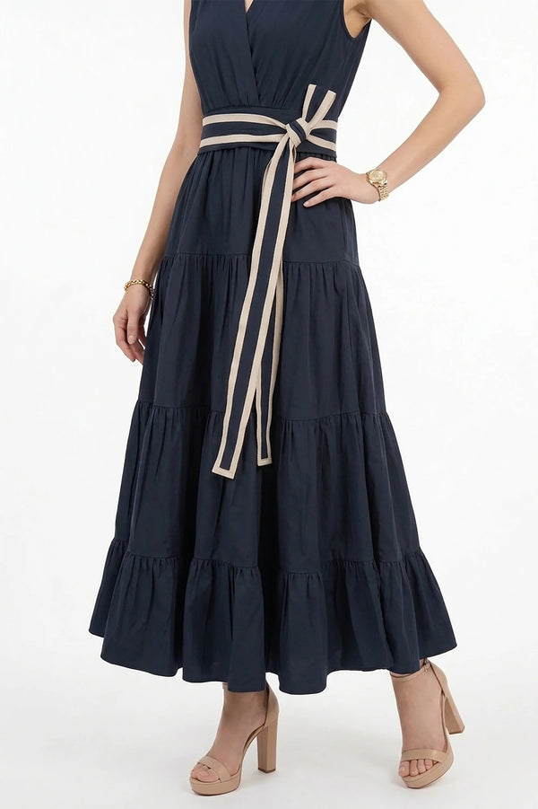 Isabella Tiered Maxi Vestido - Reina Diaz