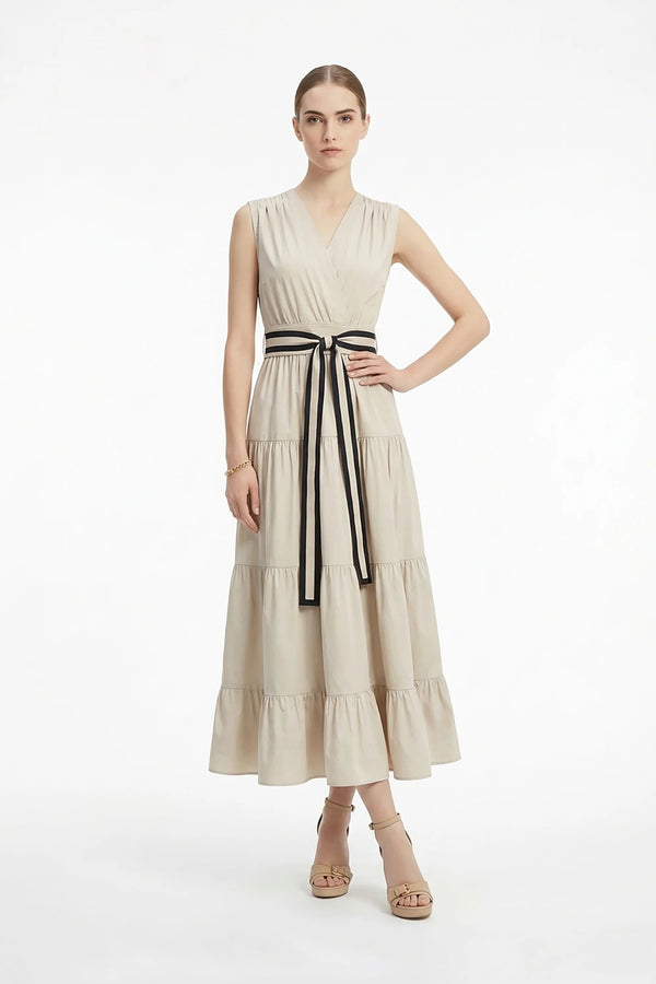 Isabella Tiered Maxi Vestido - Reina Diaz