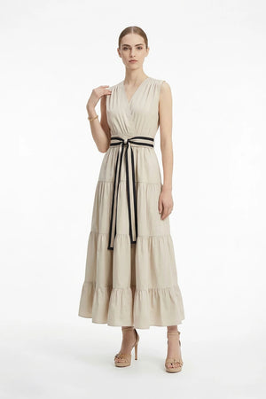 Isabella Tiered Maxi Vestido - Reina Diaz