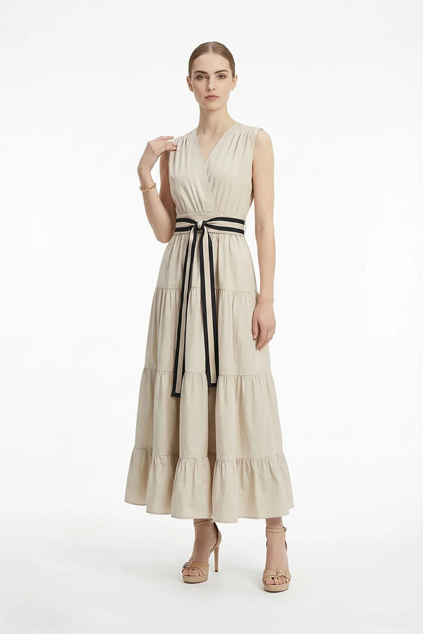 Isabella Tiered Maxi Vestido - Reina Diaz