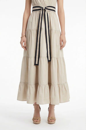 Isabella Tiered Maxi Vestido - Reina Diaz