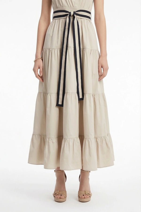 Isabella Tiered Maxi Vestido - Reina Diaz