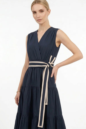 Isabella Tiered Maxi Vestido - Reina Diaz