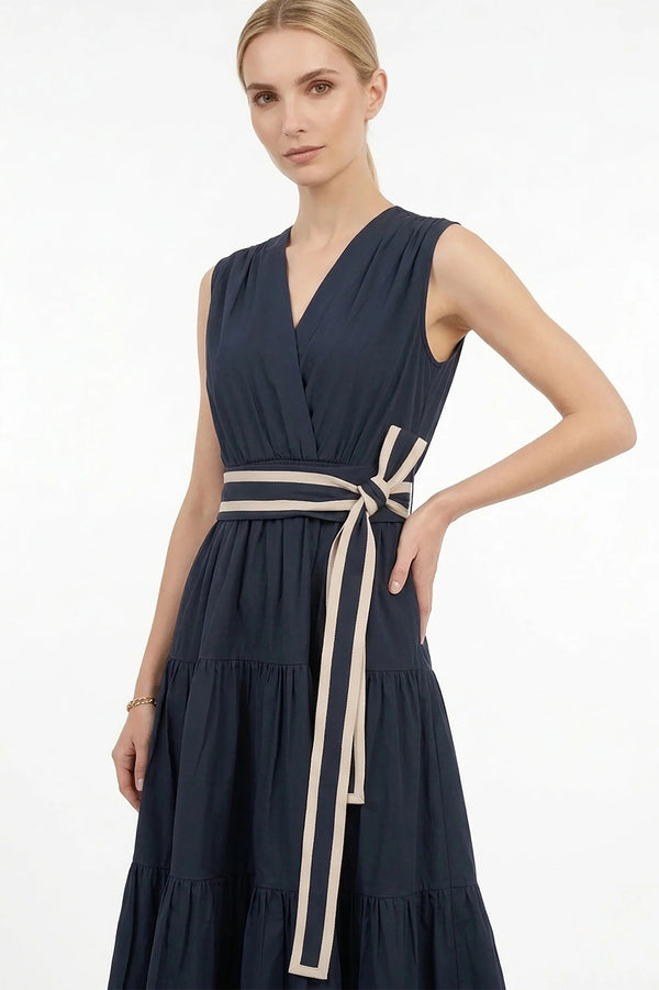 Isabella Tiered Maxi Vestido - Reina Diaz