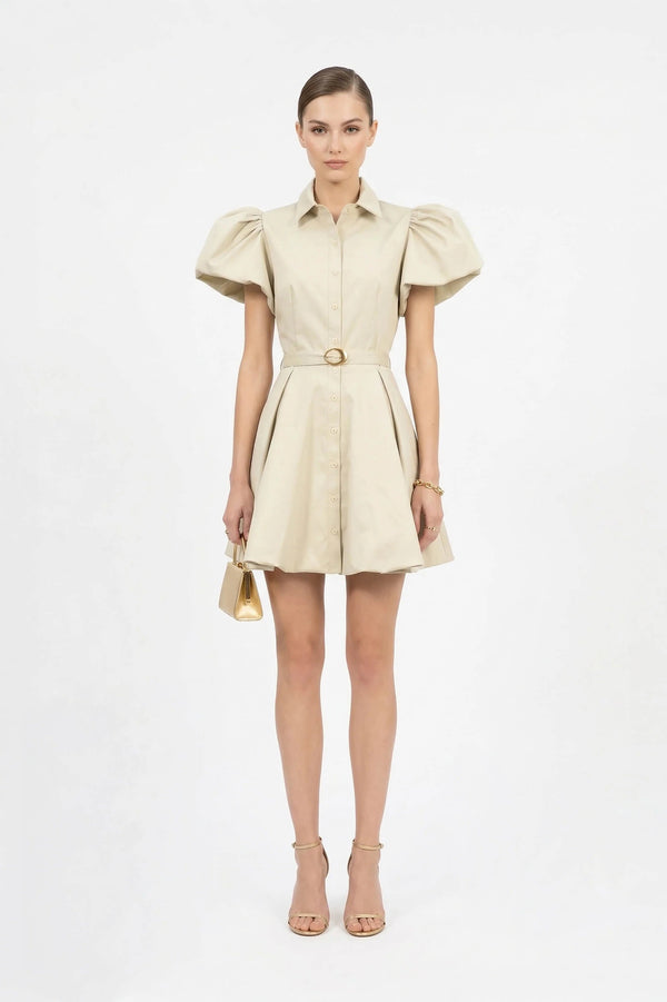 Isadora Puff Sleeve Mini Vestido - Reina Diaz