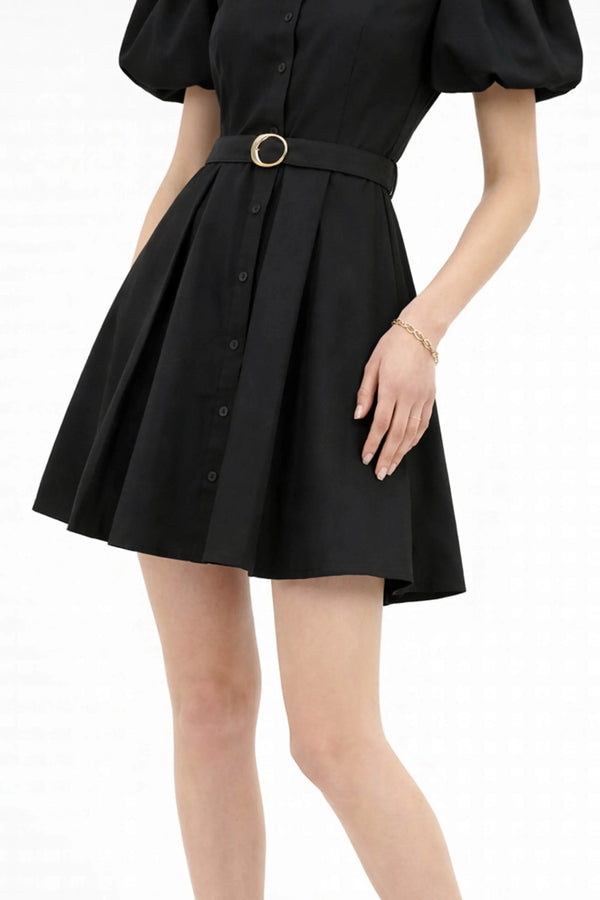 Isadora Puff Sleeve Mini Vestido - Reina Diaz