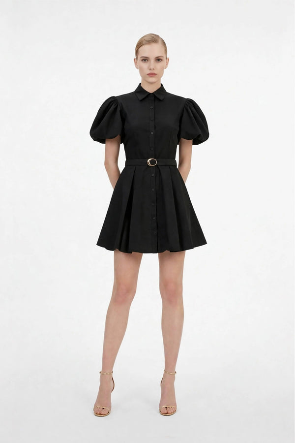 Isadora Puff Sleeve Mini Vestido - Reina Diaz