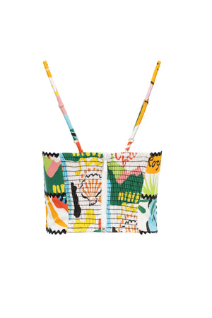 Itza Print Bustier Top - Reina Diaz