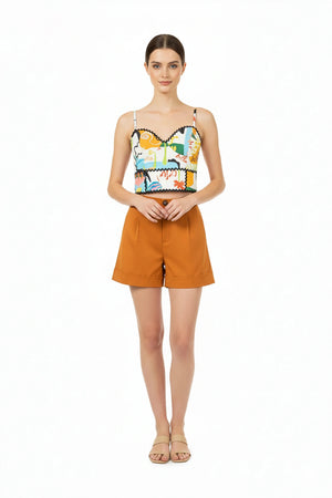 Itza Print Bustier Top - Reina Diaz