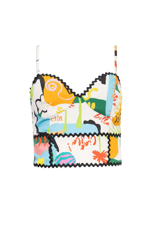 Itza Print Bustier Top - Reina Diaz