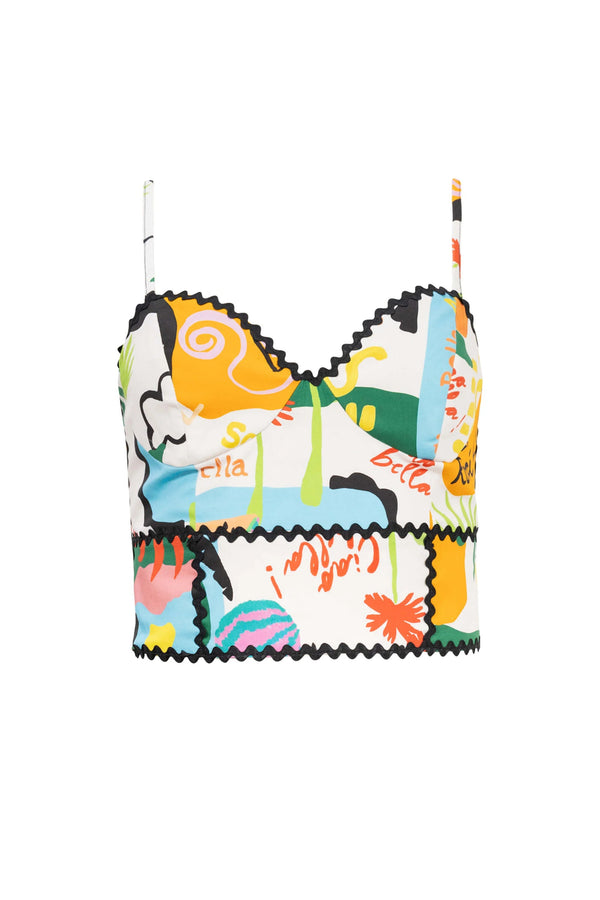 Itza Print Bustier Top - Reina Diaz