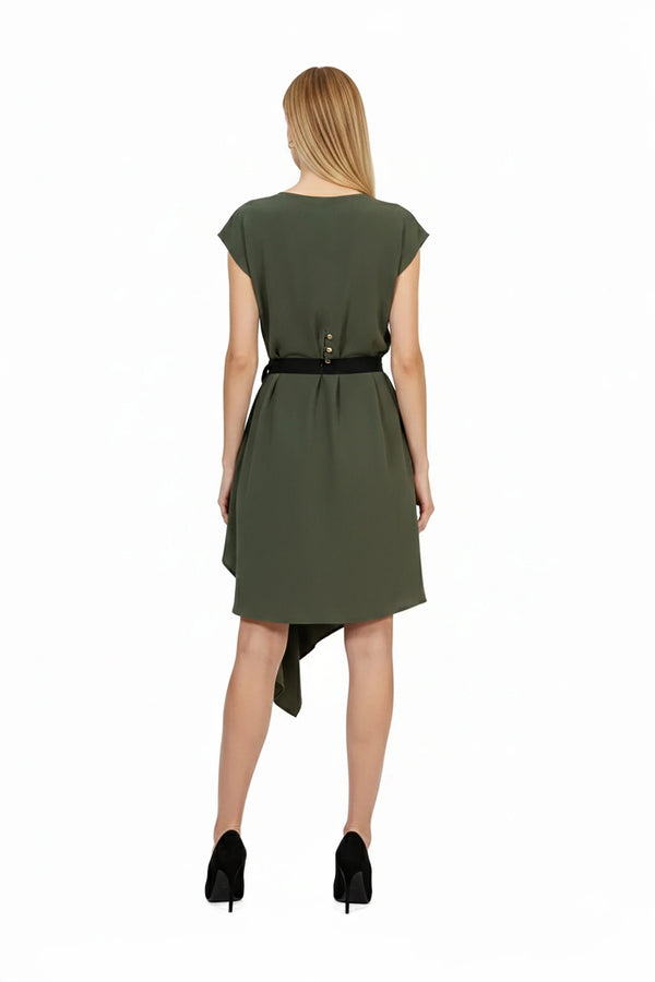 Jade Drape Wrap Vestido - Reina Diaz