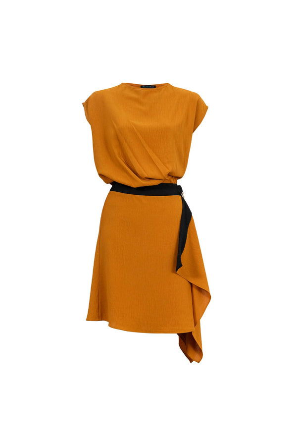 Jade Drape Wrap Vestido - Reina Diaz