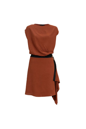 Jade Drape Wrap Vestido - Reina Diaz