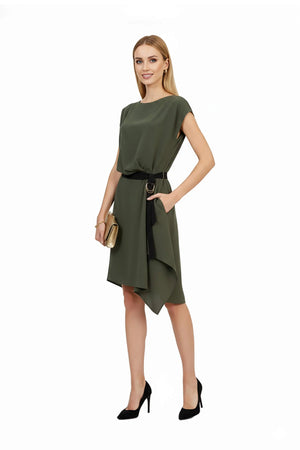 Jade Drape Wrap Vestido - Reina Diaz