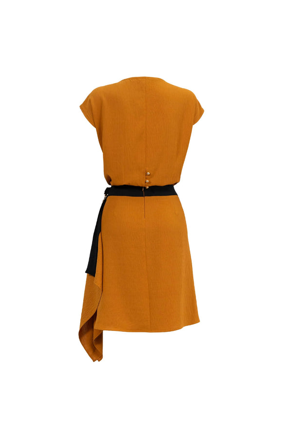 Jade Drape Wrap Vestido - Reina Diaz
