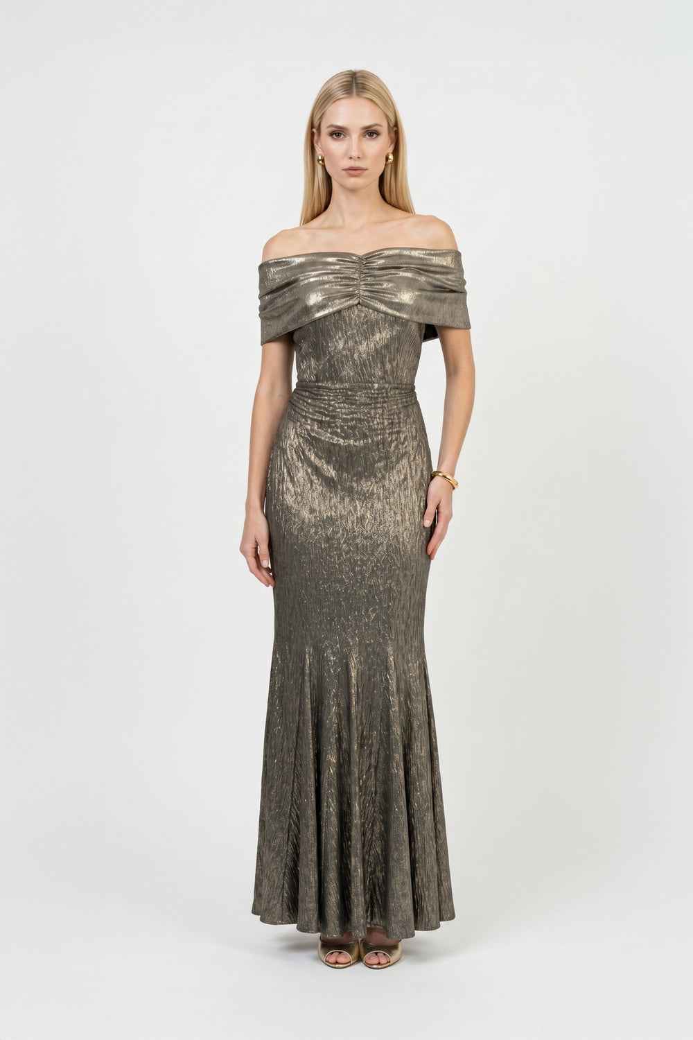 Jena Metallic Mermaid Vestido - Reina Diaz