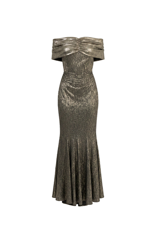 Jena Metallic Mermaid Vestido - Reina Diaz