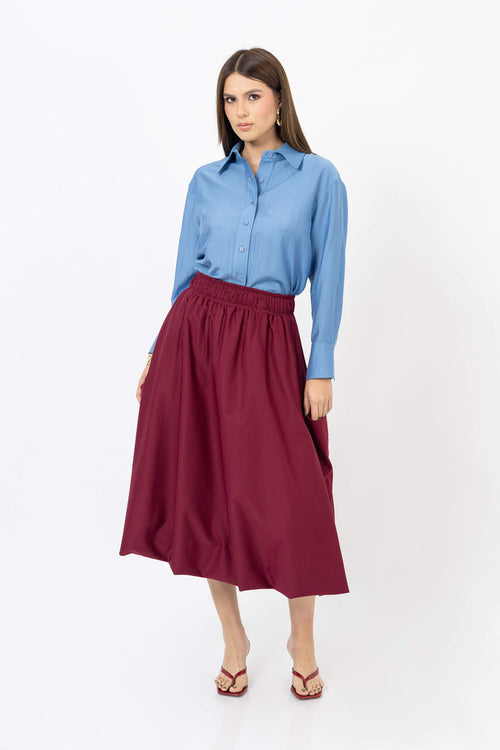 Julie Classic Collar Blusa - Reina Diaz
