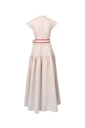 Julieta Floral Belt Tiered Midi Vestido 526302 ARE - Reina Diaz