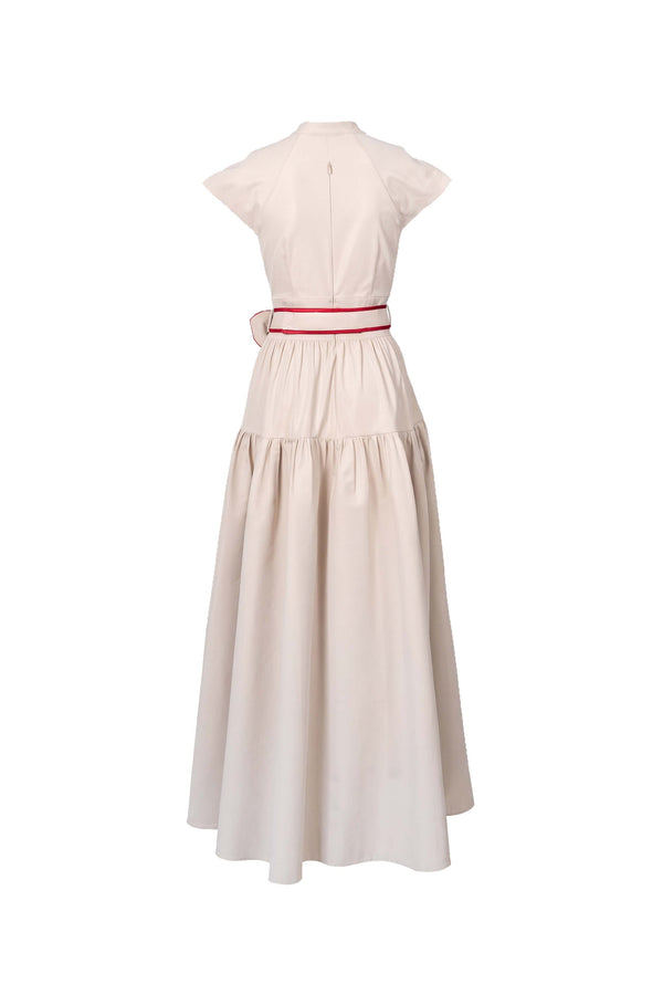 Julieta Floral Belt Tiered Midi Vestido 526302 ARE - Reina Diaz