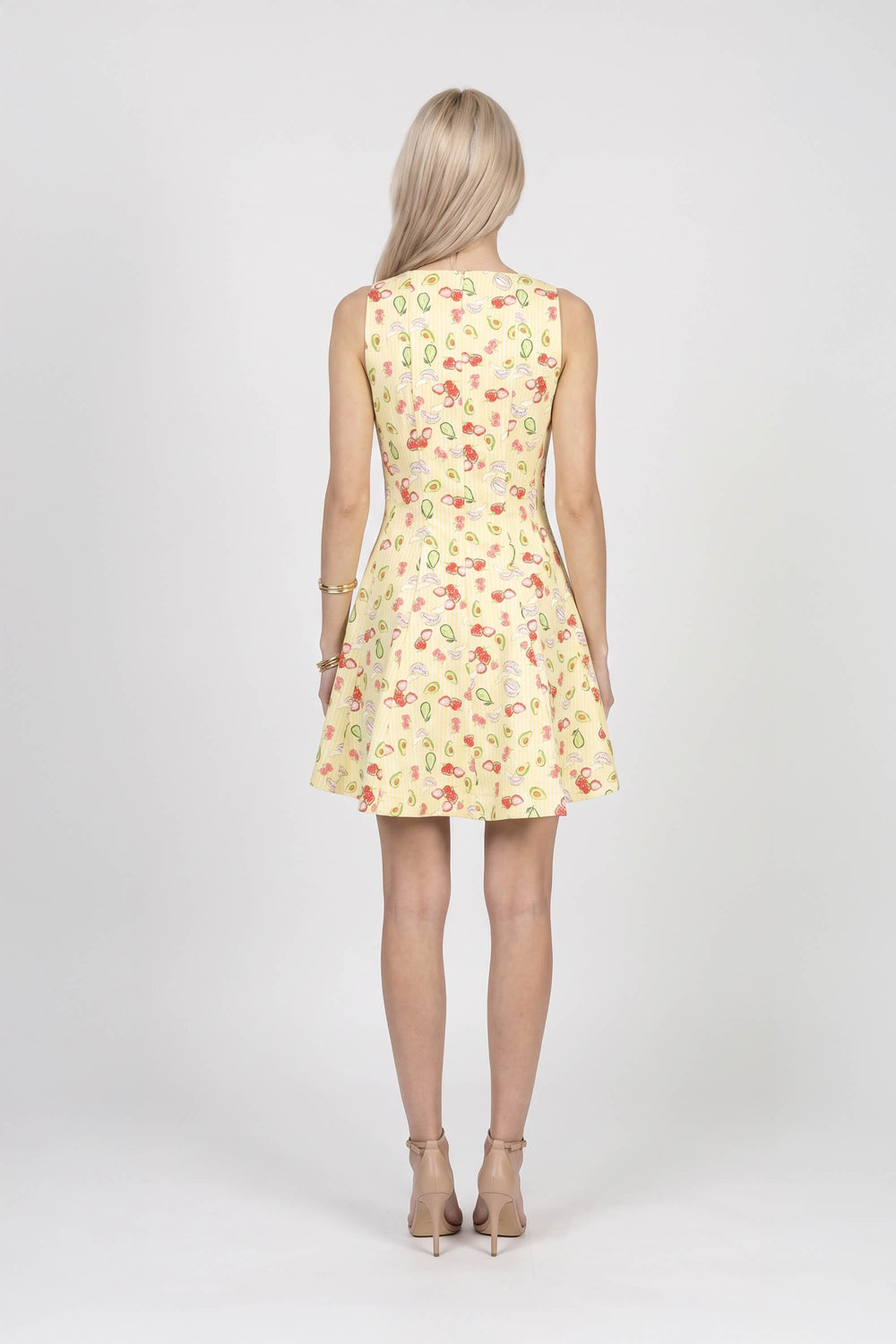 Julieta Fruit Print A-Line Mini Vestido 723175 AMA - Reina Diaz