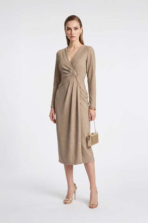 Kinsley Chain Midi Vestido - Reina Diaz
