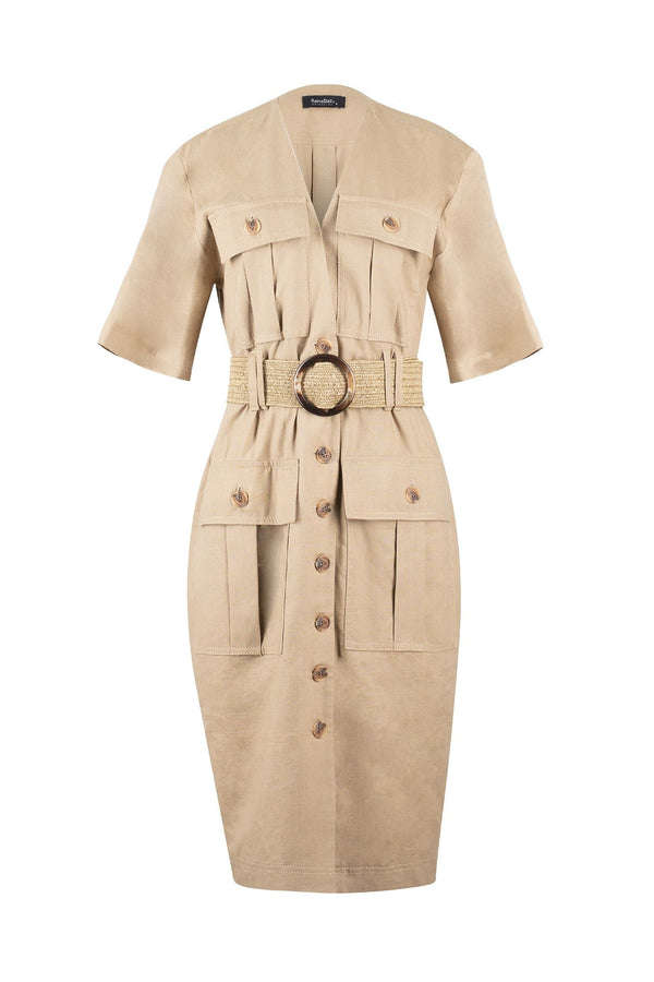 Kora Safari Cargo Vestido - Reina Diaz