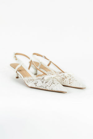 Lace Slingback Zapatilla - Reina Diaz