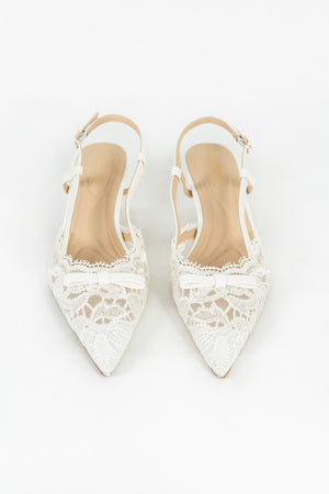 Lace Slingback Zapatilla - Reina Diaz