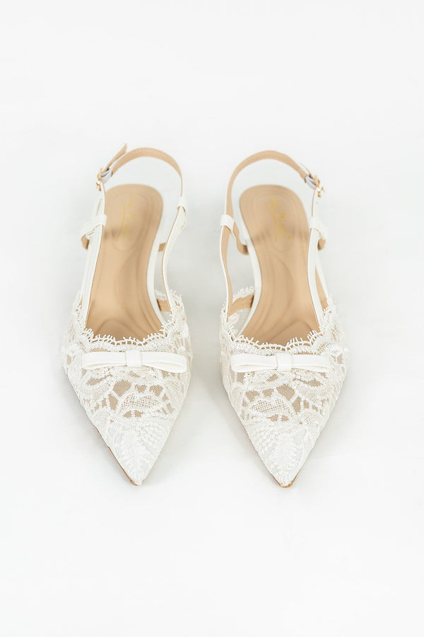Lace Slingback Zapatilla - Reina Diaz