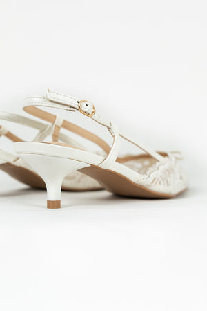 Lace Slingback Zapatilla - Reina Diaz