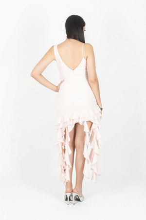 Lilly Ruffle Mini Vestido - Reina Diaz