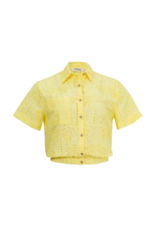 Lina Eyelet Palm Blusa - Reina Diaz