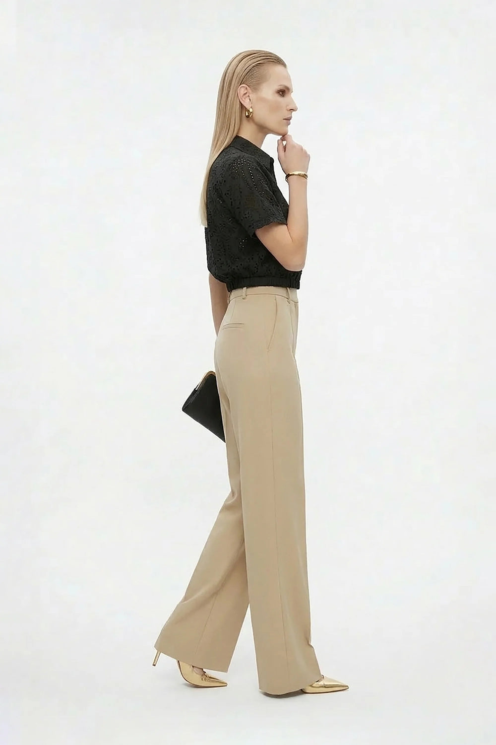 Lina Eyelet Palm Blusa - Reina Diaz