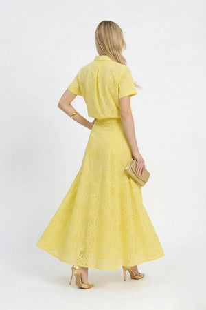 Lina Eyelet Palm Blusa - Reina Diaz