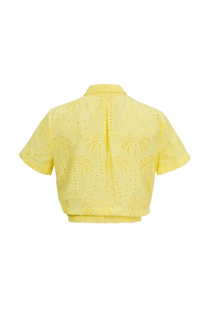Lina Eyelet Palm Blusa - Reina Diaz
