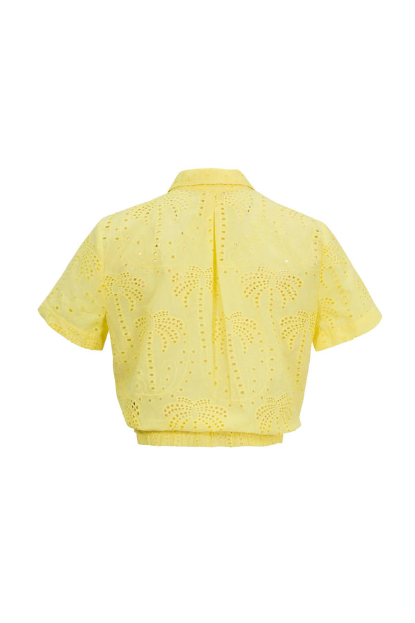 Lina Eyelet Palm Blusa - Reina Diaz