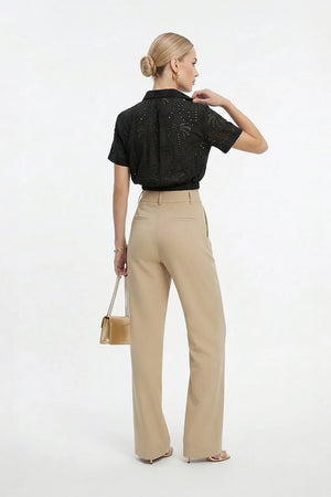 Lina Eyelet Palm Blusa - Reina Diaz