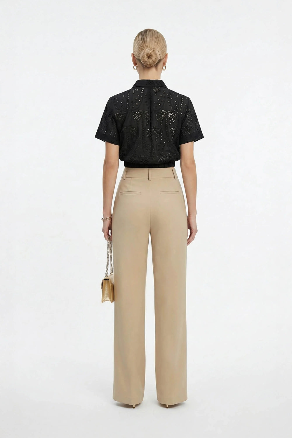Lina Eyelet Palm Blusa - Reina Diaz