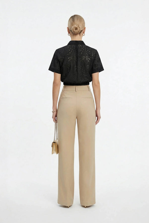 Lina Eyelet Palm Blusa - Reina Diaz