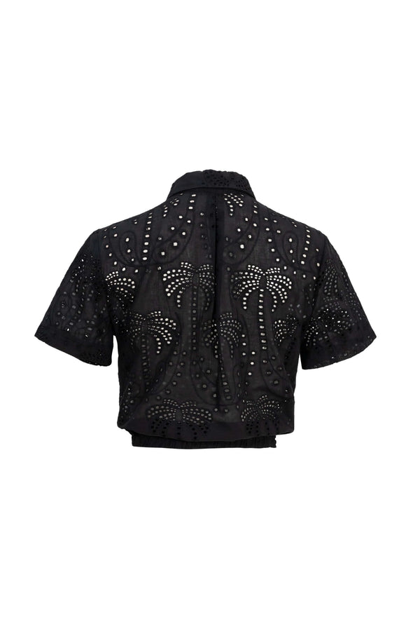 Lina Eyelet Palm Blusa - Reina Diaz