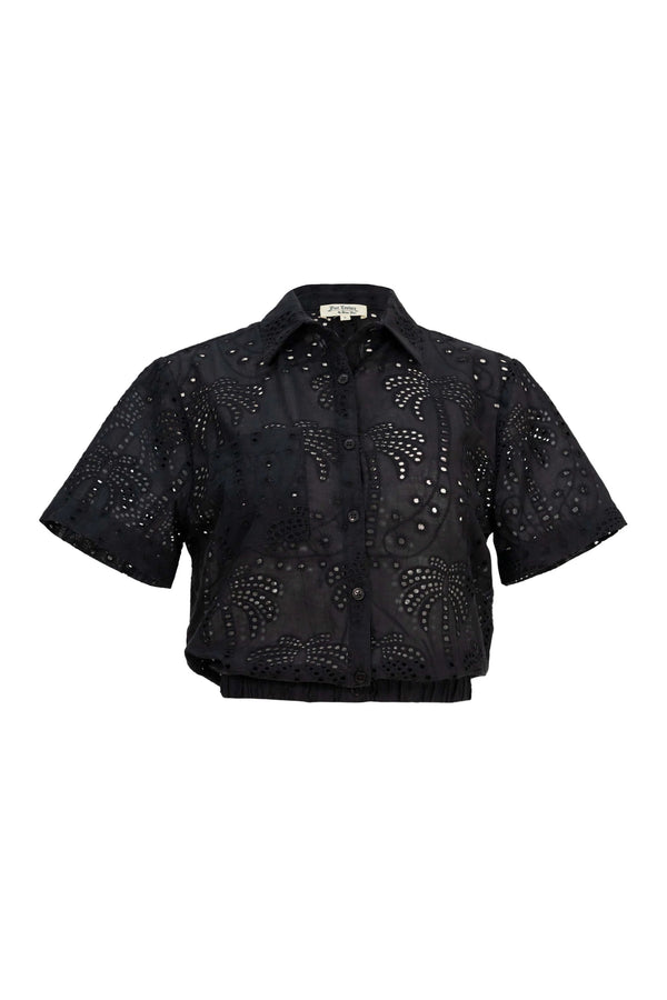 Lina Eyelet Palm Blusa - Reina Diaz