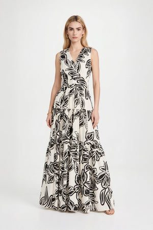 Linda Print Maxi Vestido - Reina Diaz