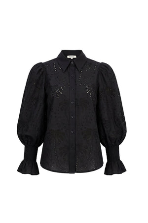 Lucca Puff - Sleeve Cotton - Stretch Blouse - Reina Diaz