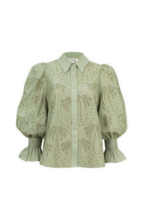 Lucca Puff - Sleeve Cotton - Stretch Blouse - Reina Diaz