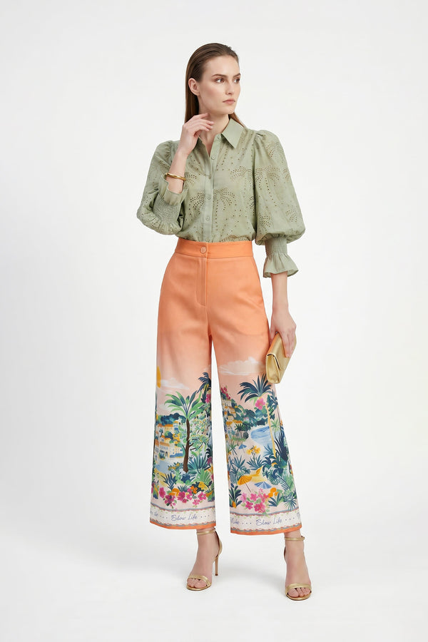 Lucca Puff - Sleeve Cotton - Stretch Blouse - Reina Diaz