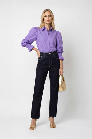 Lucca Puff - Sleeve Cotton - Stretch Blouse - Reina Diaz
