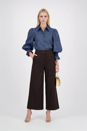 Lucca Puff - Sleeve Cotton - Stretch Blouse - Reina Diaz